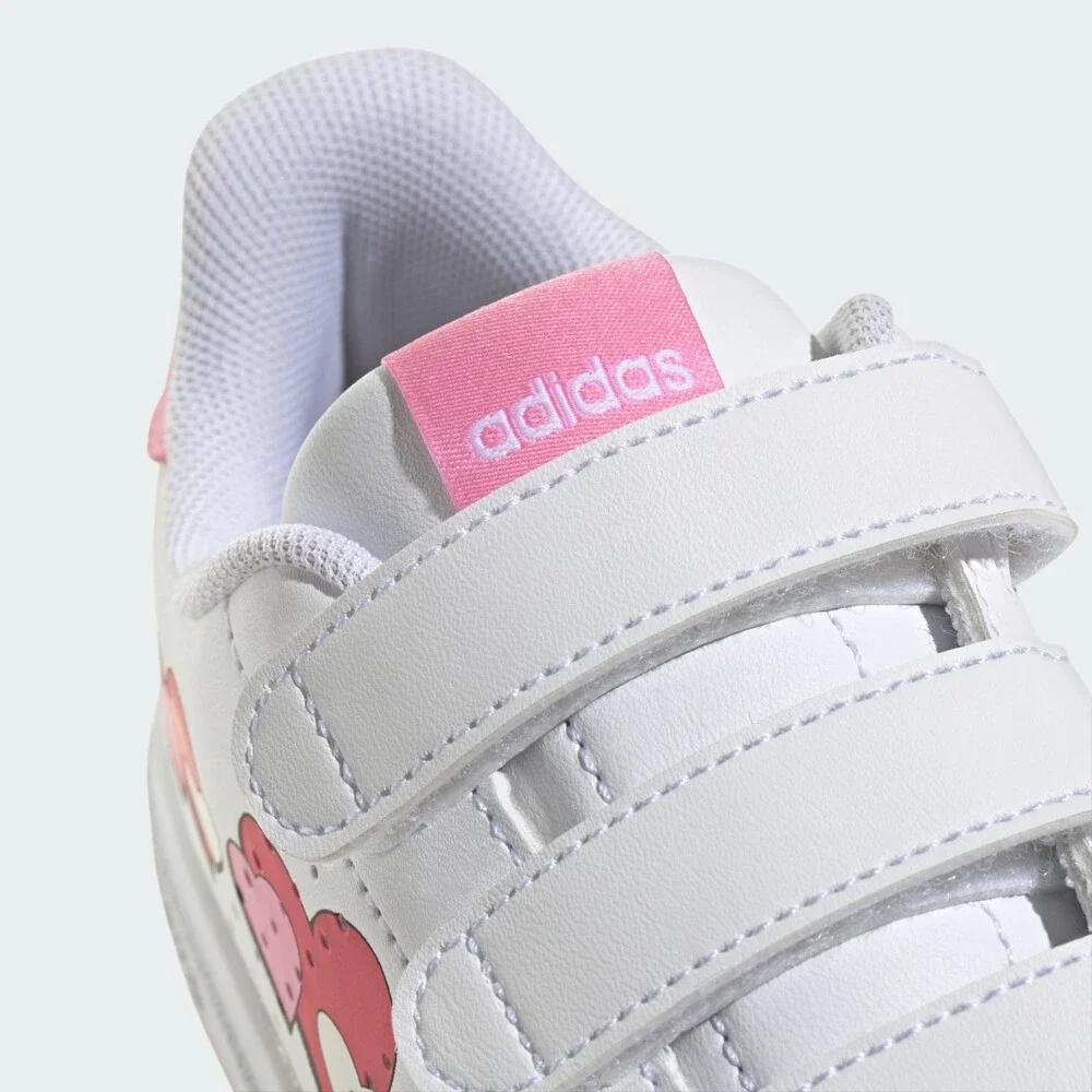 Adidas Advantage Base 2.0 JH9860 Kids 3 M White Pink Sportswear Shoes HTAT1815